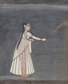 Woman Holding a Sparkler, c1760. Creator: Unknown