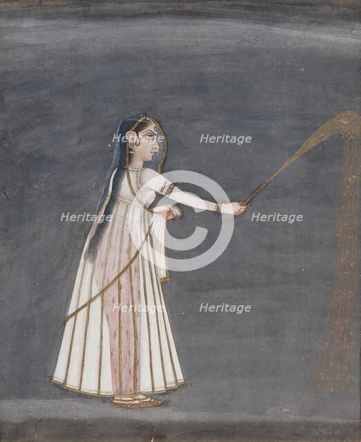 Woman Holding a Sparkler, c1760. Creator: Unknown.