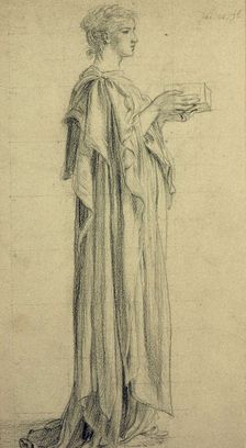 Woman Holding an Ointment Box, between 1860 and 1919. Creator: Edward John Poynter