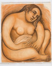 Woman Holding Grain, 1932. Creator: Diego Rivera