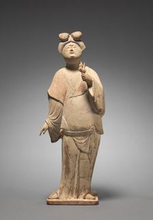 Woman Holding Plum Blossoms, mid 700s. Creator: Unknown