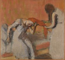 Woman having her hair combed, 1896