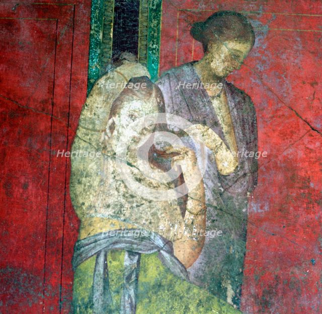 Woman Having her Hair Dressed by a Maid-Servant, 1st Century BC. Creator: Unknown.
