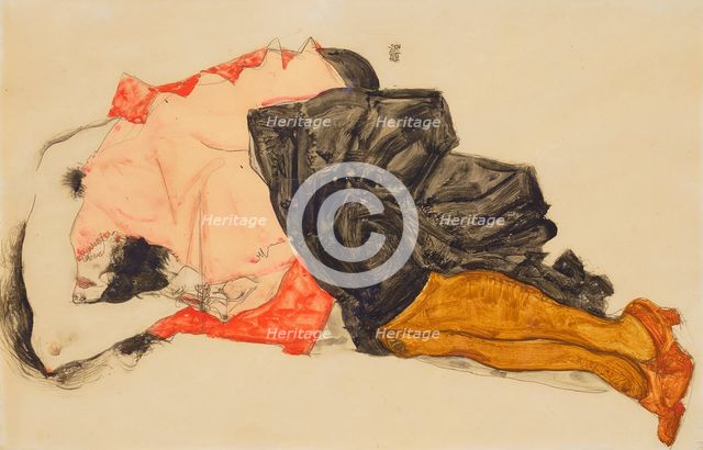 Woman Hiding Her Face, 1912. Creator: Schiele, Egon (1890-1918).