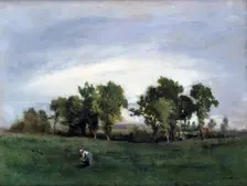 Woman in Country Field c1828-1876. Artist: Narcisse Virgile Diaz de la Pena