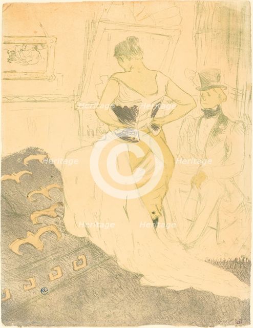Woman in Corset (Femme en corset), 1896. Creator: Henri de Toulouse-Lautrec.