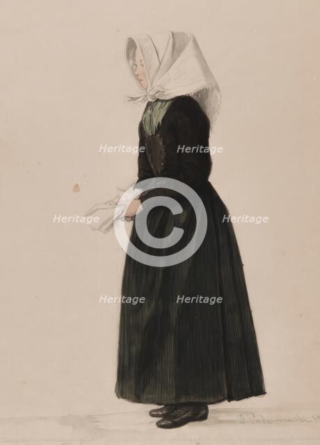 Woman in costume, 1840-1889. Creator: Per Sodermark.