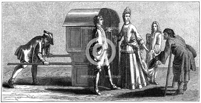 Woman in Costume of the Time of Louis XIV, (1885). Artist: Unknown