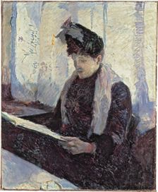 Woman in café, c. 1886