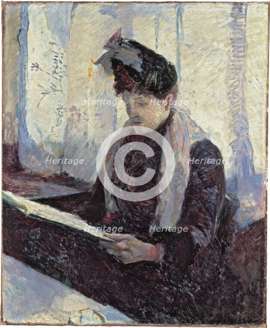 Woman in café, c. 1886.