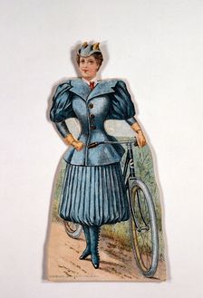 Woman in cycling dress, American, c1900. Creator: Unknown