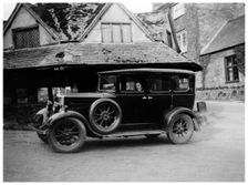 Woman in a vintage car, c1920s(?)