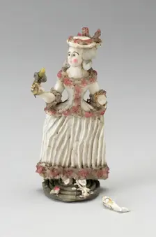 Woman in a Wide Skirt, France, 1750/99. Creator: Verres de Nevers