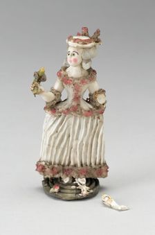 Woman in a Wide Skirt, France, 1750/99. Creator: Verres de Nevers