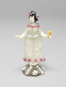 Woman in a Wide Skirt, France, 1750/99. Creator: Verres de Nevers