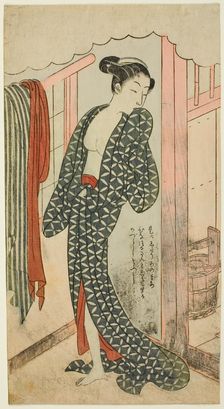 Woman in a Bathhouse, c. 1769/70. Creator: Suzuki Harunobu