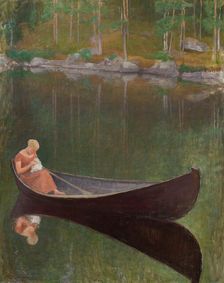 Woman in a Boat, 1924. Creator: Halonen, Pekka (1865-1933)
