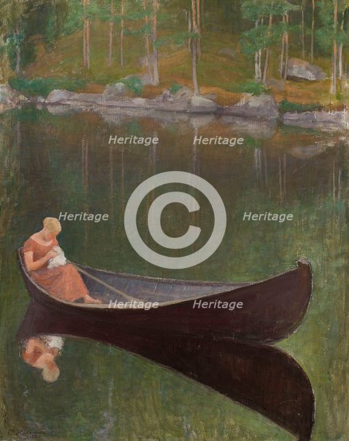 Woman in a Boat, 1924. Creator: Pekka Halonen.