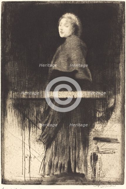 Woman in a Cape (La femme à la pèlerine), 1889. Creator: Paul Albert Besnard.