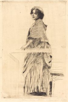 Woman in a Cape (La femme à la pèlerine), 1889. Creator: Paul Albert Besnard