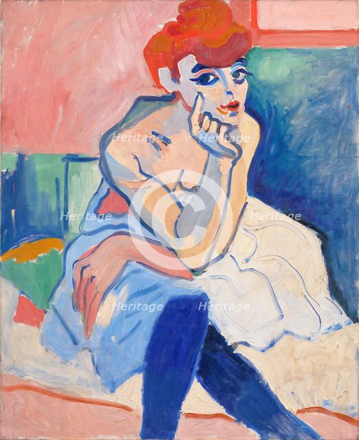 Woman in a Chemise (Dancer), 1906.  Creator: Andre Derain.