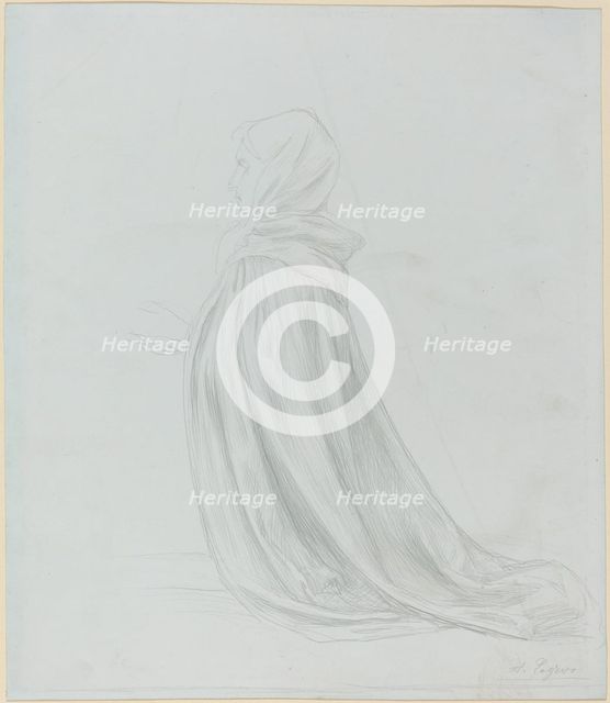 Woman in a Cloak. Creator: Alphonse Legros.
