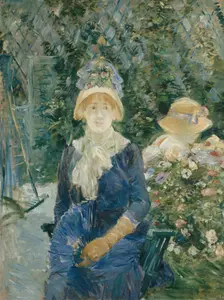 Woman in a Garden, 1882/83. Creator: Berthe Morisot