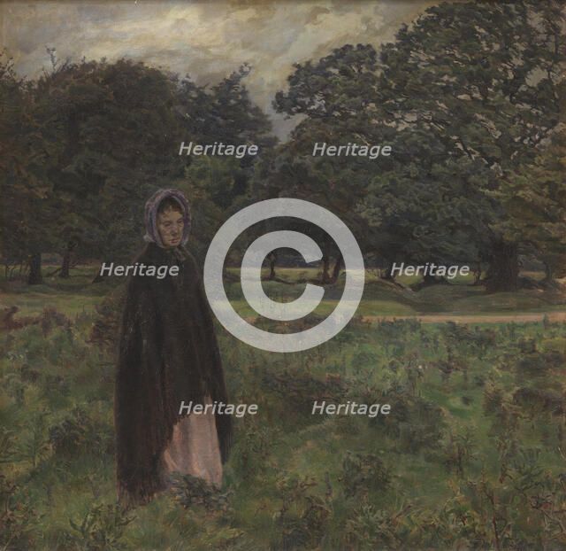 Woman in a landscape, 1888. Creator: Georg Seligmann.