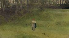 Woman in a meadow, 1910-1915. Creator: Il'ya Repin