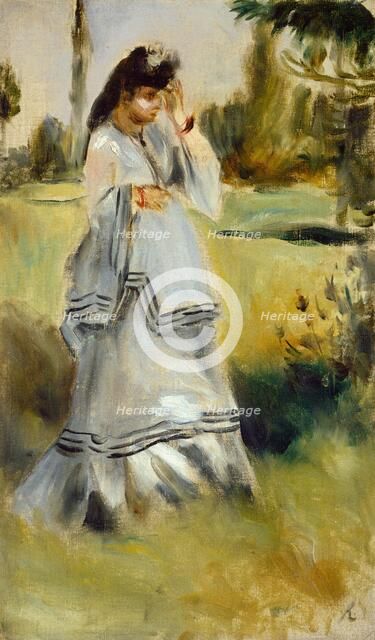 Woman in a Park, 1866. Creator: Pierre-Auguste Renoir.