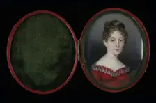 Woman in a Red Dress, 1821. Creator: Anna Claypoole Peale