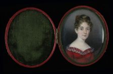 Woman in a Red Dress, 1821. Creator: Anna Claypoole Peale