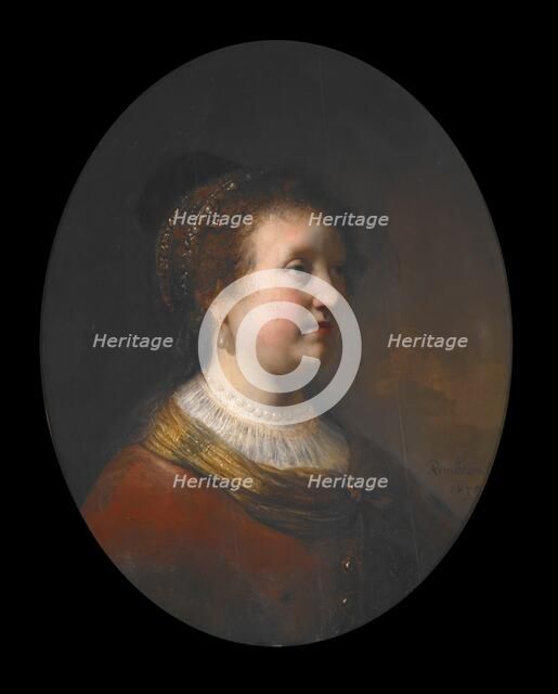 Woman in a Red Dress and Pearls, 1634. Creator: Govaert Flinck.