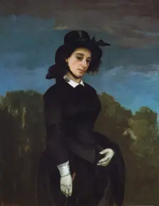 Woman in a Riding Habit (L'Amazone), 1856. Creator: Gustave Courbet