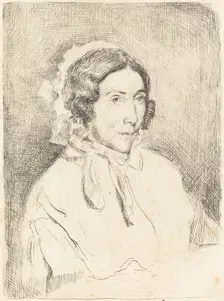 Woman in a Ruffled Cap (Dame agée), 1859/1860. Creator: Edgar Degas