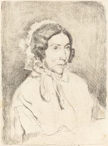 Woman in a Ruffled Cap (Dame agée), 1859/1860. Creator: Edgar Degas
