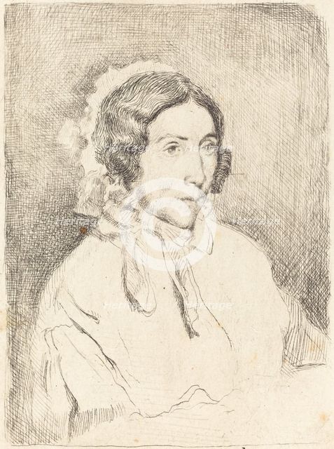 Woman in a Ruffled Cap (Dame agée), 1859/1860. Creator: Edgar Degas.