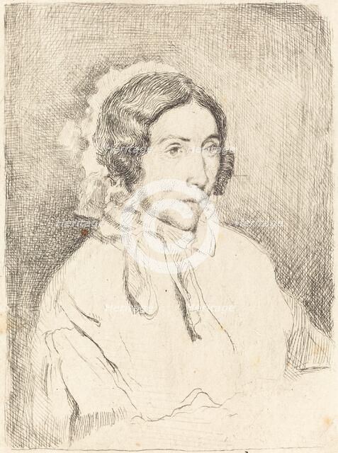 Woman in a Ruffled Cap (Dame agée), 1859/1860. Creator: Edgar Degas.