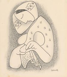 Woman in a scarf, around 1930. Creator: Mikulas Galanda