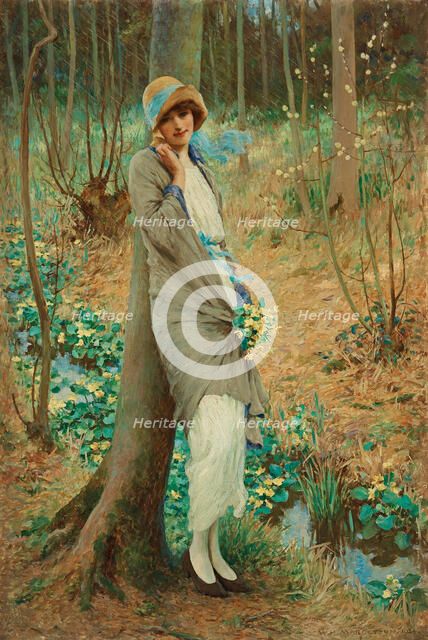 Woman in a Spring landscape, 1924.