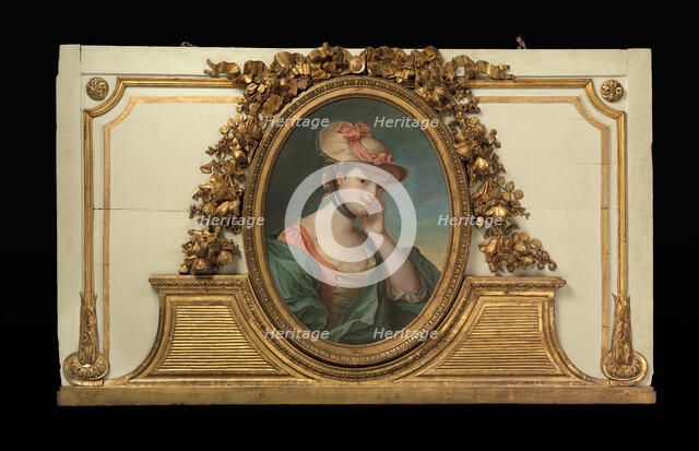 Woman in a straw hat (one of a set), 1770-90. Creator: Unknown.