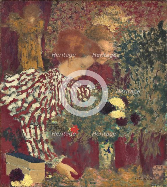 Woman in a Striped Dress, 1895. Creator: Edouard Vuillard.