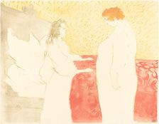 Woman in Bed, Profile (Femme au lit, profil), 1896. Creator: Henri de Toulouse-Lautrec