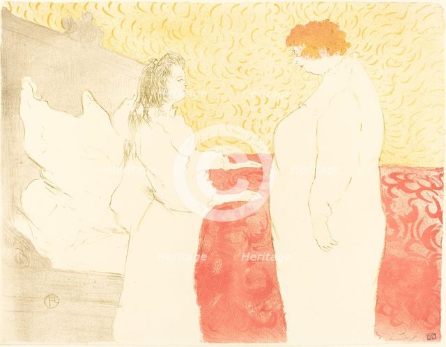 Woman in Bed, Profile (Femme au lit, profil), 1896. Creator: Henri de Toulouse-Lautrec.