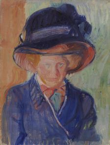Woman in Blue (Helga Nordström), 1910. Creator: Valle Rosenberg