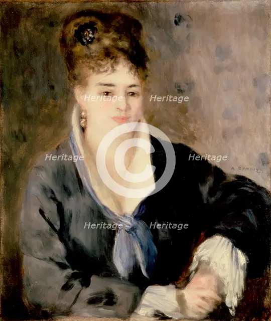 Woman in Black, 1876. Creator: Pierre-Auguste Renoir.