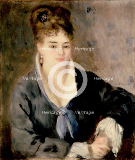 Woman in Black, 1876. Creator: Pierre-Auguste Renoir.