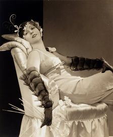 Woman in black gloves, c1926. Creator: Baron Adolf Edward Sigismond de Meyer