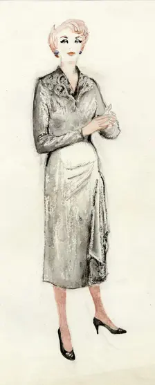 Woman in black dress, c1950. Creator: Shirley Markham