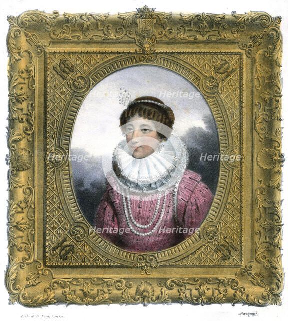 'Woman in Elizabethan dress', c1819Artist: G Engelmann